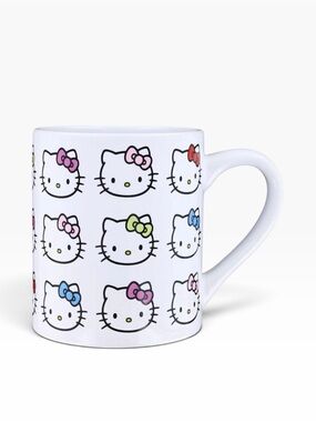 Silver Buffalo Hello Kitty Faces and Bows 14 oz. Ceramic Mug